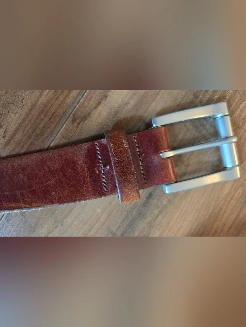 L.L. Bean Men's Brown Leather Belt - 46